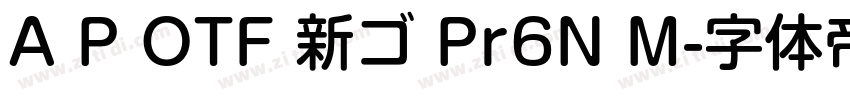 A P OTF 新ゴ Pr6N M字体转换